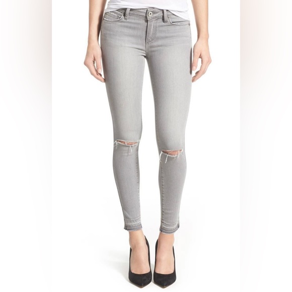 PAIGE Verdugo Ankle - Dove Grey Dest. - Picture 2 of 10